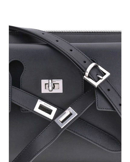 Balenciaga Black Calf Leather Bos Taurus Shoulder Bag