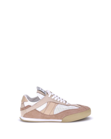 Chloé Beige Calf Leather Bos Taurus Low Top Sneakers