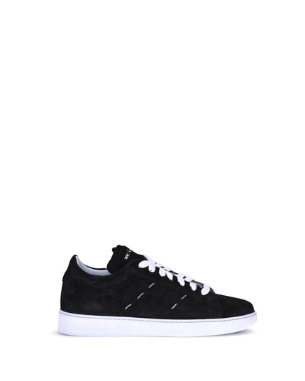 Kiton Black Rubber Low Top Sneakers