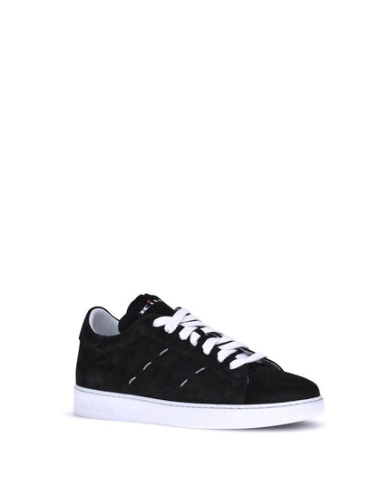 Kiton Black Rubber Low Top Sneakers