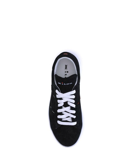 Kiton Black Rubber Low Top Sneakers
