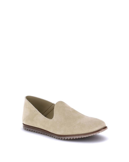 Pedro García Beige Calf Leather Bos Taurus Slip-On Loafers
