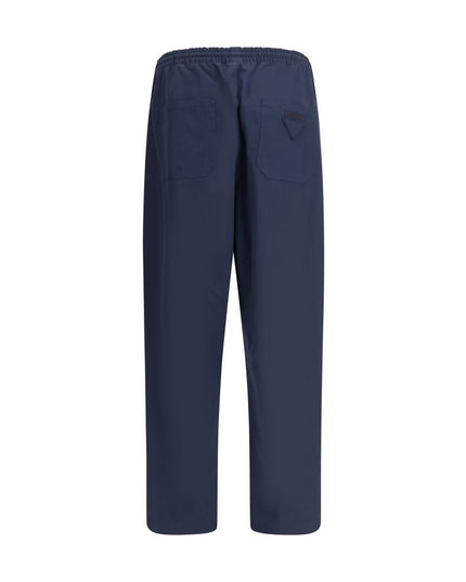 Prada Blue Cotton Casual Pants