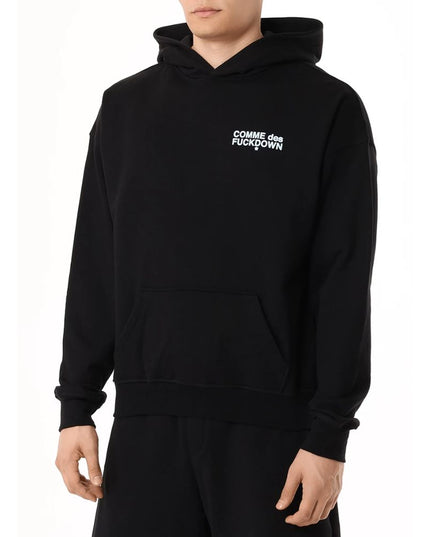 Comme Des Fuckdown Black Cotton Men Hoodie