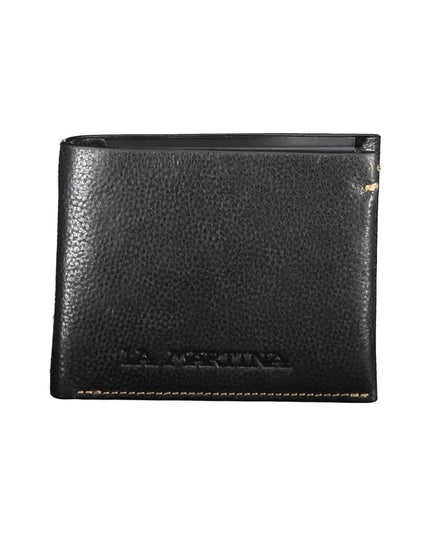 La Martina Black Leather Wallet