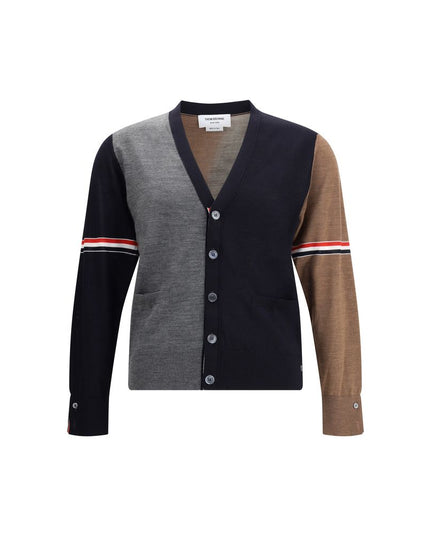 Thom Browne Multicolor Fleece Wool Cardigan