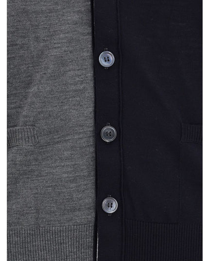 Thom Browne Multicolor Fleece Wool Cardigan