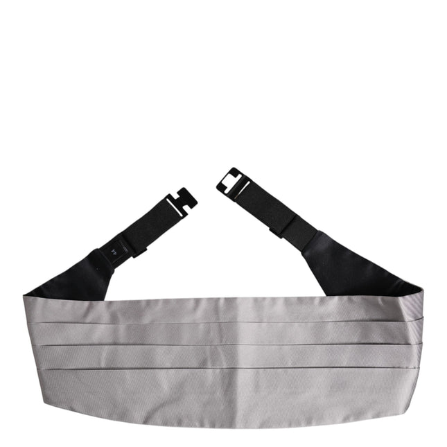 Dolce & Gabbana Gray Men 100% Silk Belt Wide Waist Cummerbund