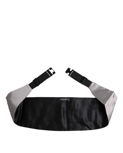 Dolce & Gabbana Gray Men 100% Silk Belt Wide Waist Cummerbund