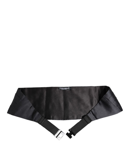 Dolce & Gabbana Dark Blue 100% Silk Belt Waist Cummerbund
