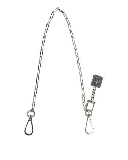 Dolce & Gabbana Silver Tone Metal Chain DG Charm Belt Keychain
