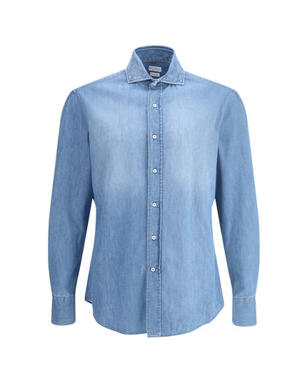 Brunello Cucinelli Light Blue Denim Shirt