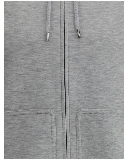 Brunello Cucinelli Gray Cotton Hoodie