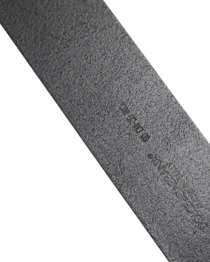 Dolce & Gabbana Black Leather Classic Metal Buckle Belt