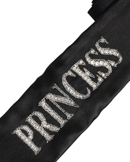 Dolce & Gabbana Black Princess Fantasy Braided Waist Belt