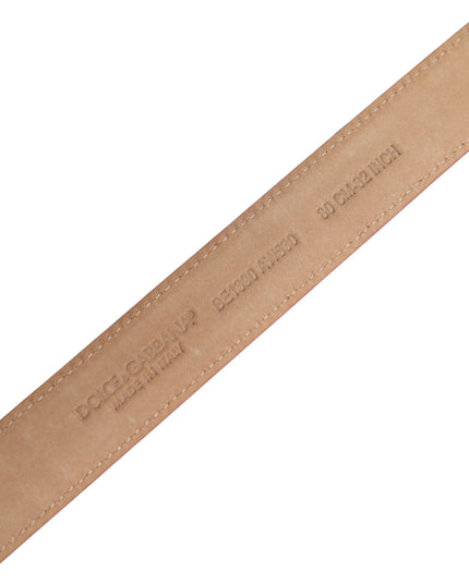 Dolce & Gabbana Red Leather Gold Metal Buckle Cintura Belt