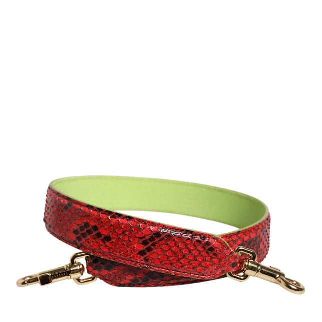 Dolce & Gabbana Red Exotic Leather Handbag Accessory Shoulder Strap