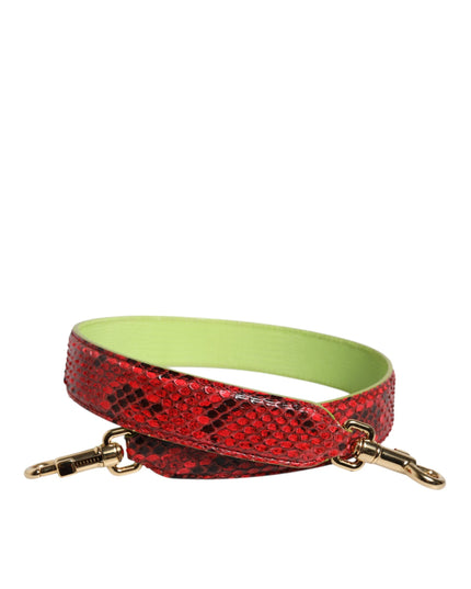 Dolce & Gabbana Red Exotic Leather Handbag Accessory Shoulder Strap