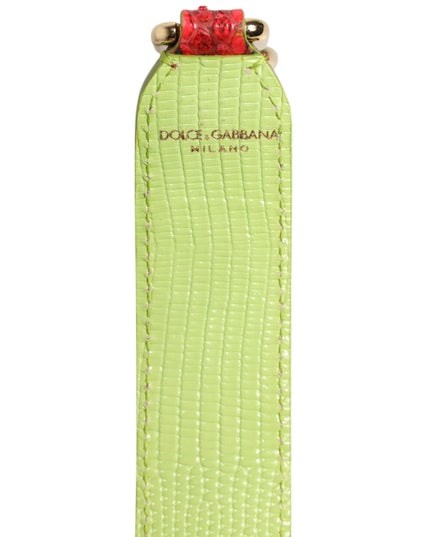 Dolce & Gabbana Red Exotic Leather Handbag Accessory Shoulder Strap