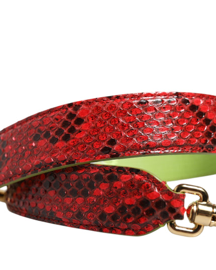 Dolce & Gabbana Red Exotic Leather Handbag Accessory Shoulder Strap