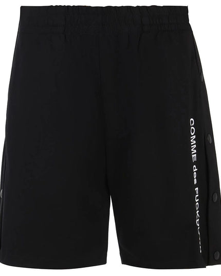 Comme Des Fuckdown Black Viscose Men Bermuda Short
