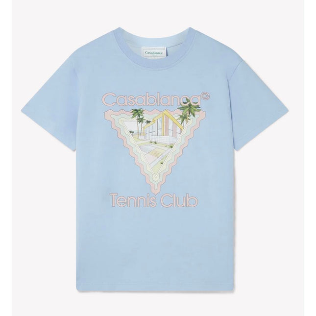 Casablanca Blue Cotton T-Shirt