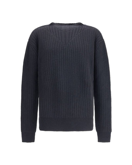 Rick Owens Black Fleece Wool Sweatshirt
