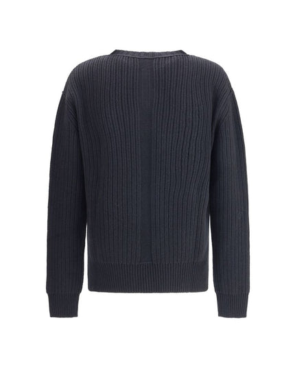 Rick Owens Black Fleece Wool Sweatshirt