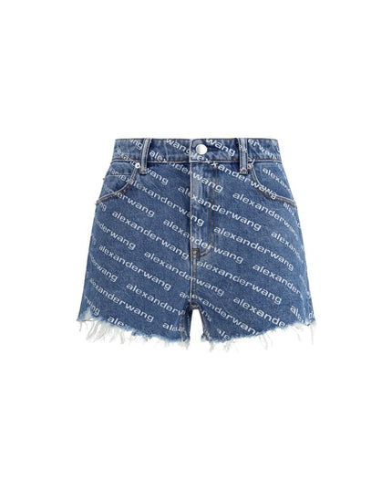 Alexander Wang Blue Cotton Bermuda Shorts