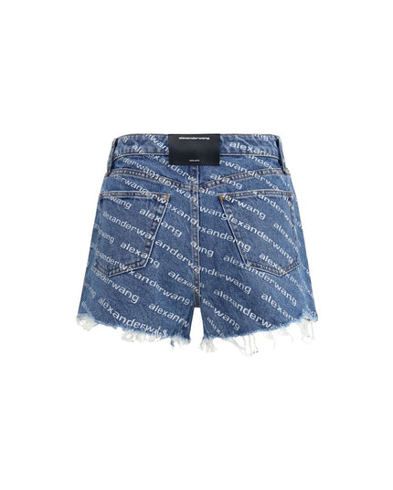 Alexander Wang Blue Cotton Bermuda Shorts