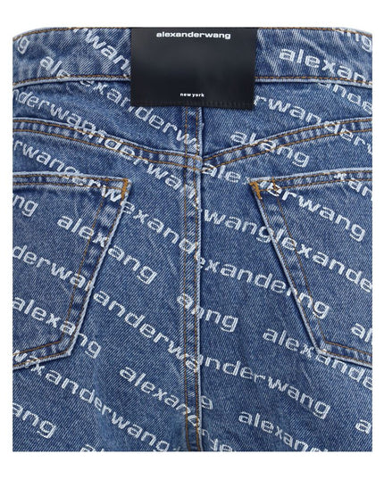 Alexander Wang Blue Cotton Bermuda Shorts