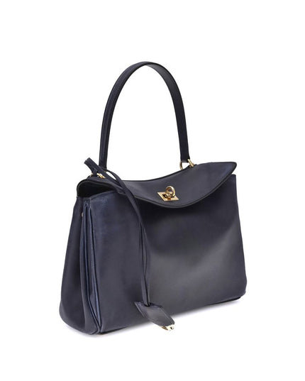 Balenciaga Blue Calf Leather Bos Taurus Shoulder Bag