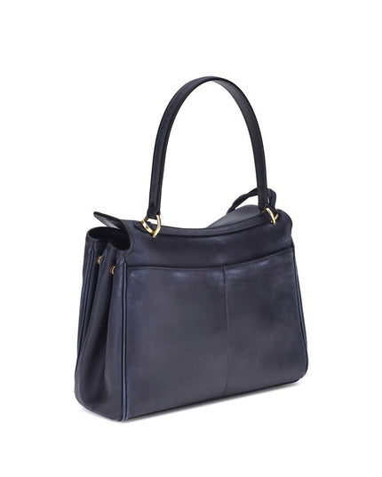 Balenciaga Blue Calf Leather Bos Taurus Shoulder Bag