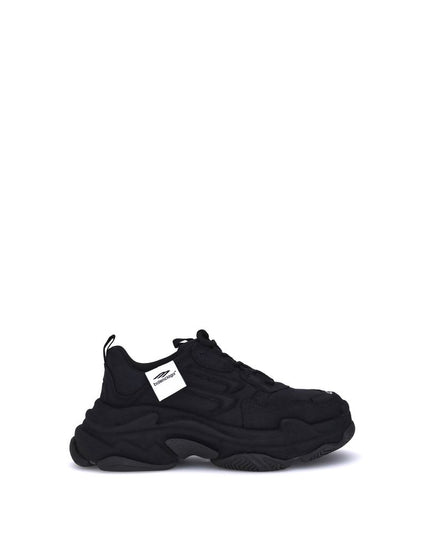 Balenciaga Black Fabric Chunky Sneakers
