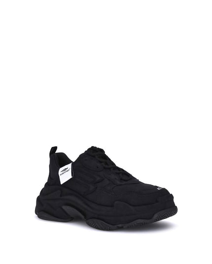 Balenciaga Black Fabric Chunky Sneakers