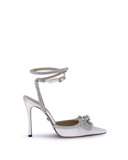 MACH & MACH White Silk High Heel Pumps