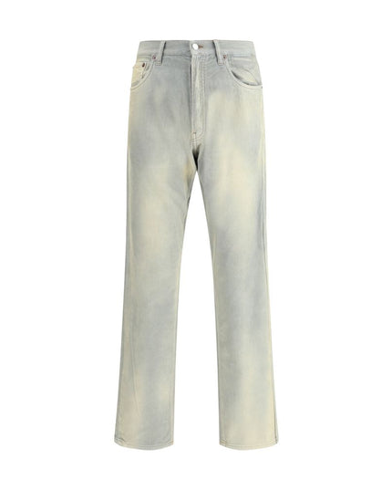 Prada Light Blue Cotton Casual Pants