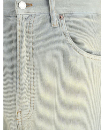 Prada Light Blue Cotton Casual Pants