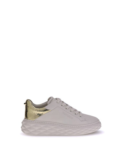 Jimmy Choo White Calf Leather Bos Taurus Chunky Sneakers