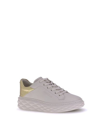 Jimmy Choo White Calf Leather Bos Taurus Chunky Sneakers