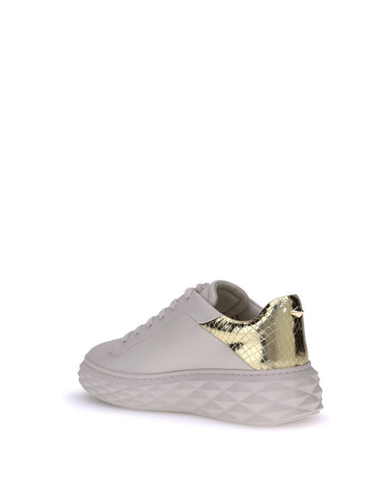 Jimmy Choo White Calf Leather Bos Taurus Chunky Sneakers