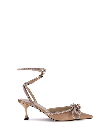 MACH & MACH Gold Silk High Heel Pumps