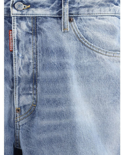 Dsquared² Light Blue Cotton Bermuda Shorts