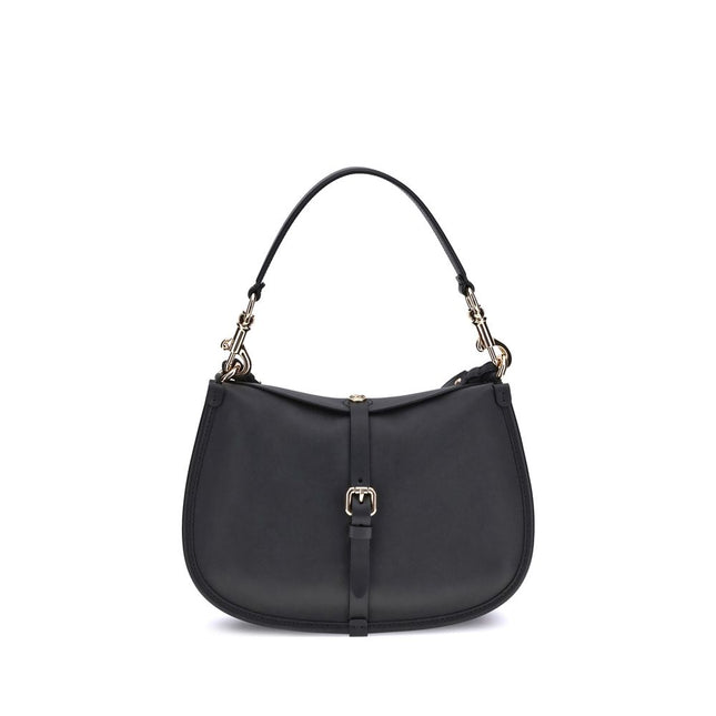 Etro Black Calf Leather Bos Taurus Shoulder Bag
