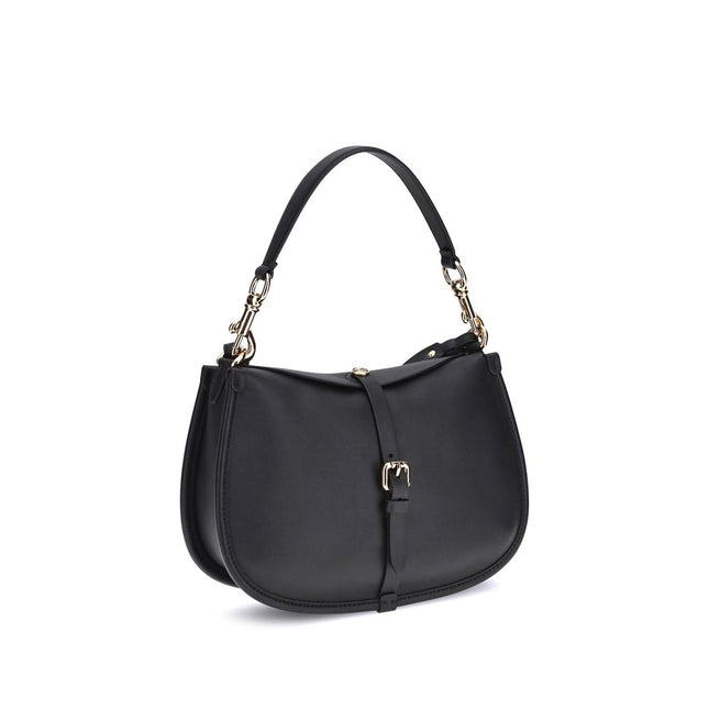 Etro Black Calf Leather Bos Taurus Shoulder Bag