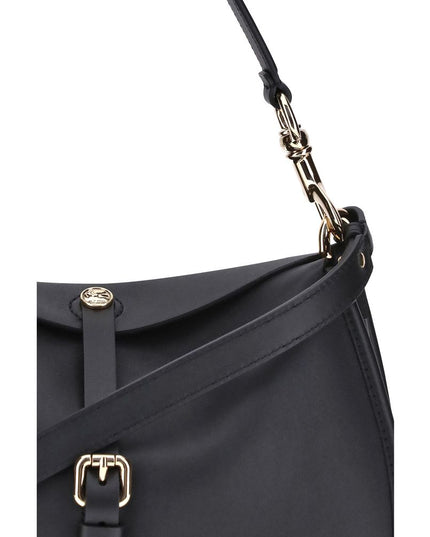 Etro Black Calf Leather Bos Taurus Shoulder Bag