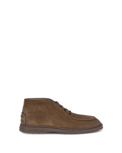 Tod's Brown Calf Leather Bos Taurus Lace-Up Boots