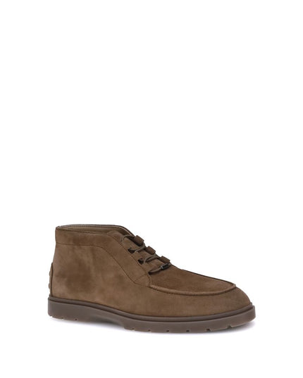 Tod's Brown Calf Leather Bos Taurus Lace-Up Boots