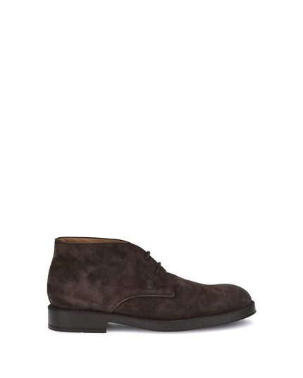 Tod's Brown Calf Leather Bos Taurus Ankle Boots