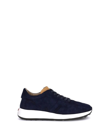 Tod's Blue Calf Leather Bos Taurus Low Top Sneakers
